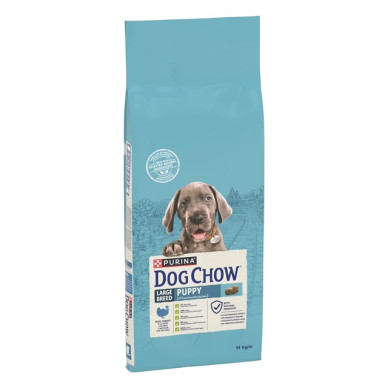Purina Dog Chow Junior Large Breed Turkey – hrană uscată pentru pui de câini de talie mare, cu curcan, 14 kg